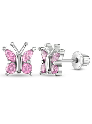 Butterfly backs for earrings, silicone earring stoppers - star earnuts,  sterling silver 925, BAR 6 7x7 mm - SILVEXCRAFT