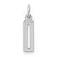 thumbnail image 1 of 925 Sterling Silver Small Elongated Polished Number 0 Charm Pendant, 1 of 5