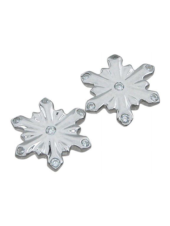 925 Sterling Silver Small Stud Earrings Makes Unique Engagement Gifts For Women, Snow Flake Sterling Silver Earrings