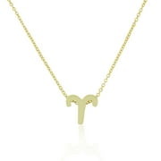 925 Sterling Silver Small Zodiac Sign Pendant Necklace, 18 - Aries
