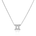 thumbnail image 1 of 925 Sterling Silver Small Zodiac Sign Pendant Necklace, 18" - Gemini, 1 of 1