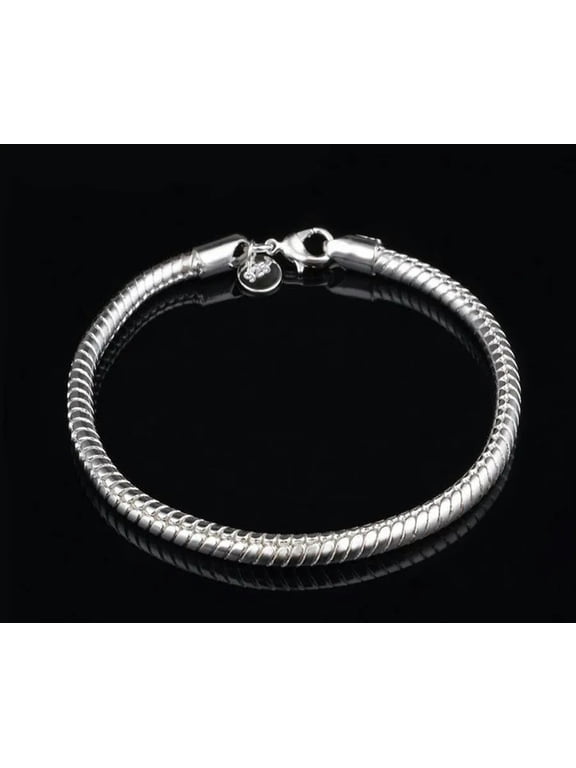 925 Sterling Silver Snake Bone Shape Bracelet Beautiful Women's Jewelry Wholesal