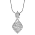 thumbnail image 1 of 925 Sterling Silver Snake Necklace with Pendants Chain & CZ Brilliant Embers Fancy Curve Pendant 20 inch 13.5 mm, 1 of 4