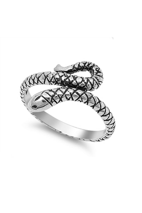 925 Sterling Silver Snake Ring Size 5
