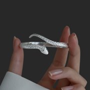 XUEYING TRADING CO., LTD 925 Sterling Silver Snake Shape Bracelet Charm Temperament Bracelet Birthday Party Gift Beautiful Jewelry for Woman Free Shippin