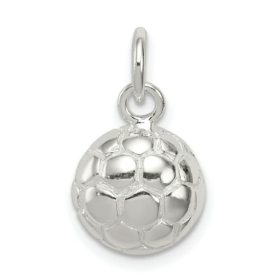 925 Sterling Silver Soccer Ball Charm Pendant