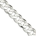 thumbnail image 1 of 925 Sterling Silver Solid 11.9mm Concave Beveled Curb Chain Necklace 26 Inch Chain Necklace for Women and Men, 1 of 2