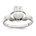 thumbnail image 1 of 925 Sterling Silver Solid Claddagh Ring Size 7, 1 of 7