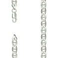 thumbnail image 1 of 925 Sterling Silver Solid Classic Mariner Chain Silver 7mm Necklace 16 Inch Chain Necklace for Women and Men, 1 of 2