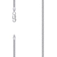 thumbnail image 1 of 925 Sterling Silver Solid Comfort Curb Chain Rhodium 2.6mm Bracelet 8 Inch Link Bracelet for Women and Men, 1 of 2