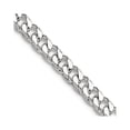 thumbnail image 1 of 925 Sterling Silver Solid Fancy Lobster Closure Polished 3.2mm Curb Chain 20 Inch Chain Necklace for Women and Men, 1 of 2