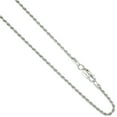 thumbnail image 1 of 925 Sterling Silver Solid Italian Diamond Cut Rope Chain Necklace 1.4mm, 1 of 1