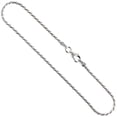 thumbnail image 1 of 925 Sterling Silver Solid Italian Diamond Cut Rope Chain Necklace 1.5mm, 1 of 1