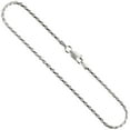 thumbnail image 1 of 925 Sterling Silver Solid Italian Diamond Cut Rope Chain Necklace 4mm, 1 of 1