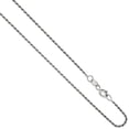 thumbnail image 1 of 925 Sterling Silver Solid Italian Rhodium Finish Rope Chain Necklace 1mm, 1 of 1