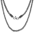 thumbnail image 1 of 925 Sterling Silver Solid Italian Round Byzantine Chain Necklace 4mm, 1 of 1