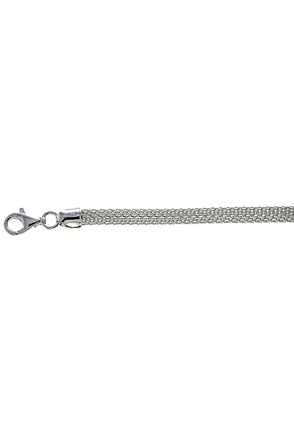 925 Sterling Silver Solid Italian Round Mesh Chain Necklace 5mm