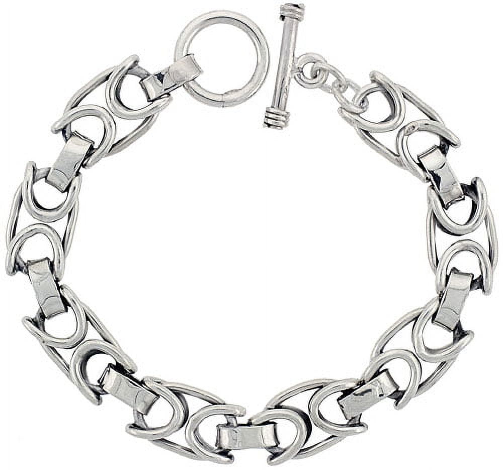 Two-Tone Sterling Silver Twisted-Oval Link Bracelet | Ross-Simons