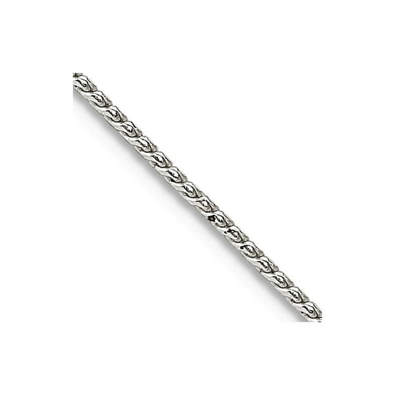 925 Sterling Silver Solid Polished 0.95mm Round Franco Chain Necklace 24 Inch Lobster Claw Chain Necklace for Women and