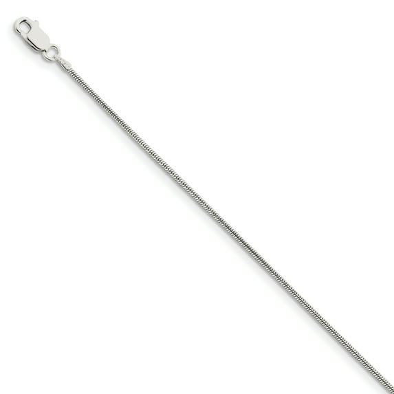 925 Sterling Silver Solid Polished 1.2mm Round Snake Chain Bracelet 7 Inch Lobster Claw Jewelry Gifts for Women