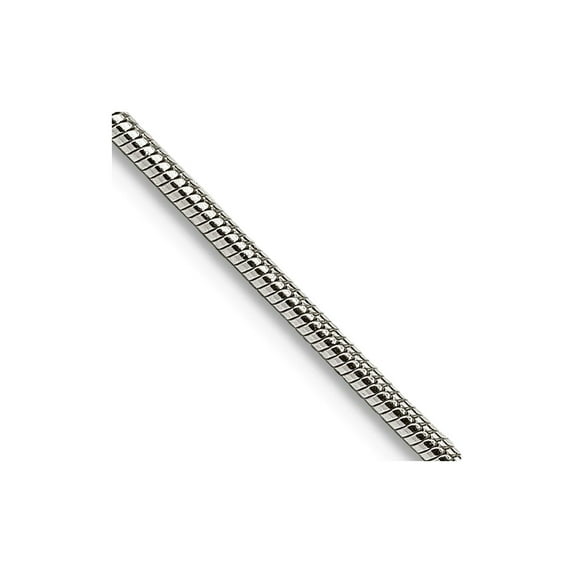 925 Sterling Silver Solid Polished 1.2mm Round Snake Chain Necklace 24 Inch Lobster Claw Chain Necklace for Women and Me