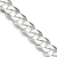 thumbnail image 1 of 925 Sterling Silver Solid Polished 13mm Beveled Curb Chain Necklace 20 Inch Lobster Claw - Chain Necklace for Women and, 1 of 2