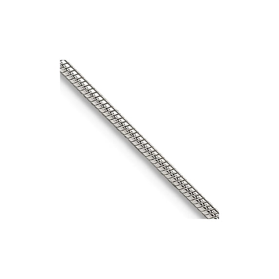925 Sterling Silver Solid Polished 1mm Round Snake Chain Necklace 24 Inch Lobster Claw Chain Necklace for Women and Men