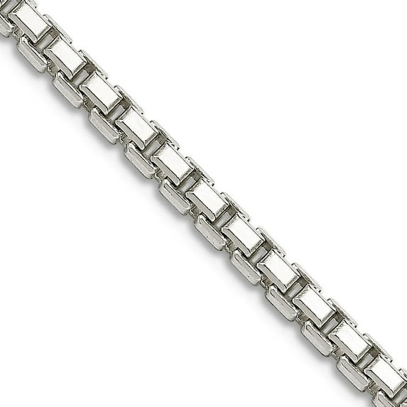 925 Sterling Silver Solid Polished 2.5mm Box Chain Necklace 30 Inch Lobster Claw Chain Necklace for Women and Men