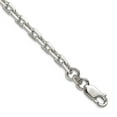 thumbnail image 1 of 925 Sterling Silver Solid Polished 3.95mm Cable Chain Bracelet 7 Inch Lobster Claw Link Bracelet for Women and Men, 1 of 2