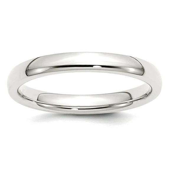 925 Sterling Silver Solid Polished 3mm Comfort-Fit Band Ring Size 10.5 Ring for Women and Men