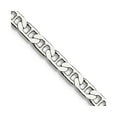 thumbnail image 1 of 925 Sterling Silver Solid Polished 3mm Flat Nautical Ship Mariner Anchor Chain Necklace 24 Inch Lobster Claw Chain Neckl, 1 of 2