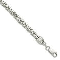 thumbnail image 1 of 925 Sterling Silver Solid Polished 4.25mm Byzantine Chain Bracelet 7 Inch Lobster Claw Link Bracelet for Women and Men, 1 of 2