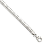 925 Sterling Silver Solid Polished 4mm Cubetto Bracelet 7 Inch Lobster Claw Link Bracelet for Women