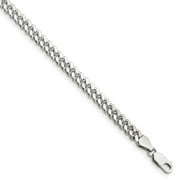 JEWELRYWEB 925 Sterling Silver Solid Polished 5mm Curb Chain Bracelet 7 Inch Lobster Claw Jewelry for Women