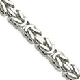 thumbnail image 1 of 925 Sterling Silver Solid Polished 7.5mm Square Byzantine Chain 20 Inch Lobster Claw Chain Necklace for Women and Men, 1 of 2