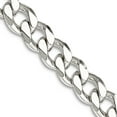 thumbnail image 1 of 925 Sterling Silver Rhodium Plated 7mm Curb Chain Necklace 18 Inch Chain-Necklace for Women and Men, 1 of 2
