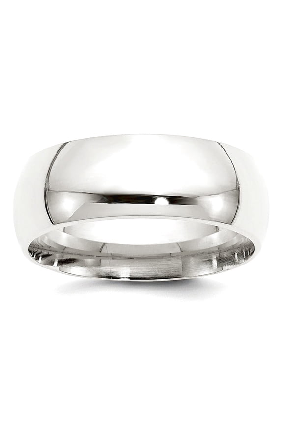 925 Sterling Silver Solid Polished 8mm Comfort-Fit Band Ring Size 6.5 Ring for Women and Men