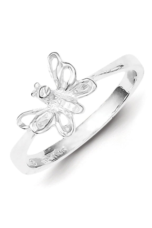 925 Sterling Silver Solid Polished Butterfly Angel Wings Ring Size 6 Jewelry Gifts for Women