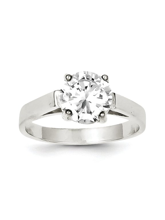 925 Sterling Silver Solid Polished CZ Cubic Zirconia Simulated Diamond Ring Size 7 Jewelry Gifts for Women