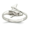 thumbnail image 1 of 925 Sterling Silver Solid Polished Dolphin Ring Size 7 Band Style-Ring for Women - 2.0 Grams, 1 of 2