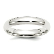925 Sterling Silver Solid Polished 4mm Comfort-Fit Band Ring Size 10.5 Ring for Women and Men