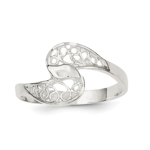 925 Sterling Silver Solid Polished Filigree Ring Size 6 Jewelry Gifts for Women - 1.4 Grams