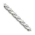 thumbnail image 1 of 925 Sterling Silver Solid Polished Flat Rope Chain Necklace 16 Inch 2.25mm Lobster Claw Chain Necklace for Women and Men, 1 of 2