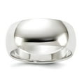 thumbnail image 1 of 925 Sterling Silver Solid Polished Half Round 8mm Half-Round Band Size 12 Ring for Women and Men, 1 of 3