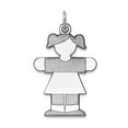 thumbnail image 1 of 925 Sterling Silver Solid Polished Laser-cut Charm 30x20mm Wide Pendant Necklace for Women, 1 of 2