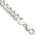 thumbnail image 1 of 925 Sterling Silver Solid Polished Link Chain Bracelet 9 Inch 10.5mm Lobster Claw Link Bracelet for Women and Men, 1 of 2