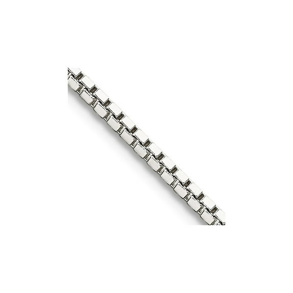 925 Sterling Silver Solid Polished Lobster Claw Closure 1.5mm Box Chain Necklace 30 Inch Spring-Ring Chain Necklace for