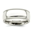 thumbnail image 1 of 925 Sterling Silver Solid Polished Milgrain Half Round 8mm Millgrain Comfort-Fit Band Ring Size 6 Ring for Women and Men, 1 of 2