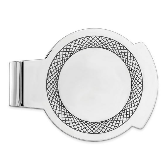 925 Sterling Silver Solid Polished Money Clip Measures 50x40mm Wide - Money Clip for Men