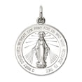 thumbnail image 1 of 925 Sterling Silver Solid Polished Not engraveable Immaculate Conception Medal Pendant Necklace 29x21mm Wide Pendant for, 1 of 2